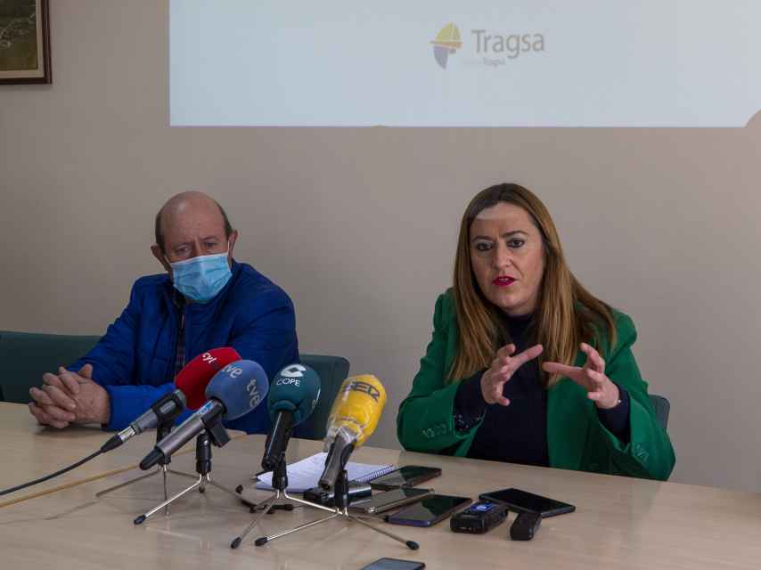 La delegada del Gobierno en Castilla y León, Virginia Barcones, durante la rueda de prensa de este martes.