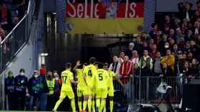 Los jugadores del Villarreal celebrando el gol