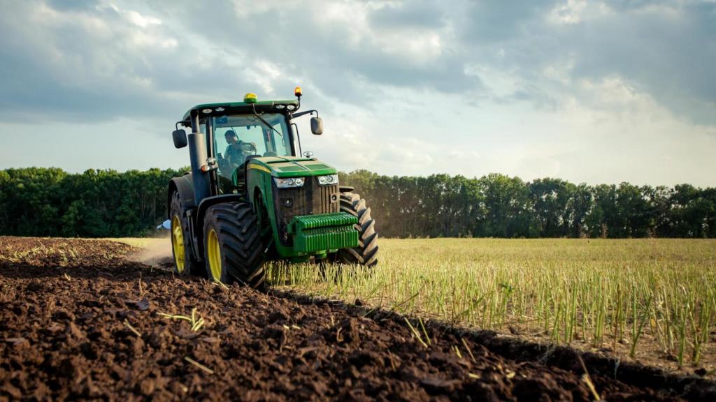 tractor, rural, aldea