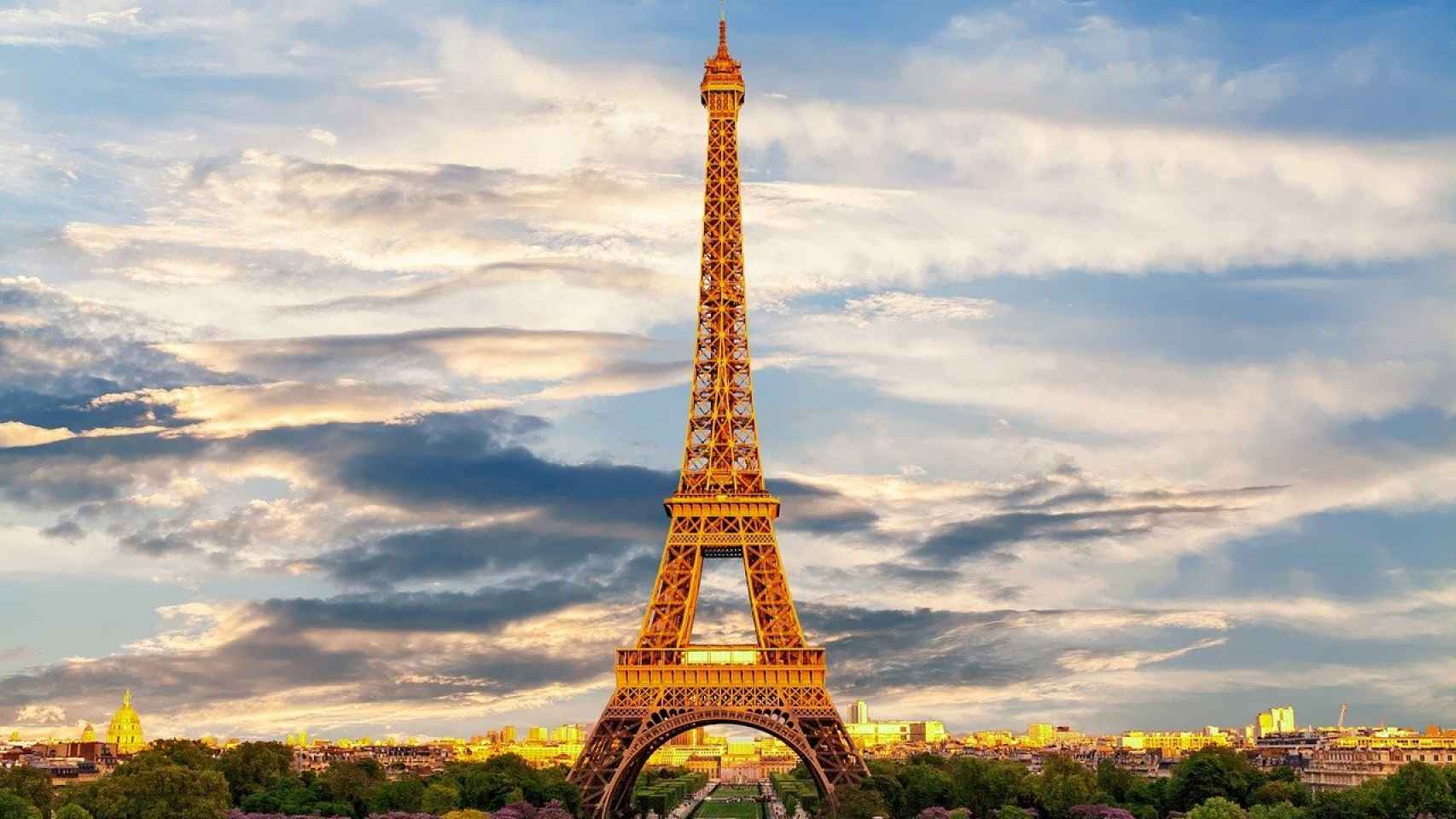 La torre Eiffel en París.