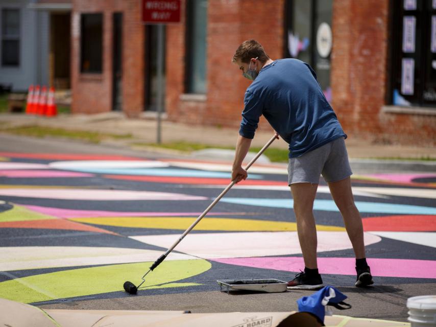 Asphalt Art Installations de Bloomberg Philanthropies en Columbus