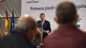 Emiliano García-Page, presidente de Castilla-La Mancha, este miércoles en Puertollano (Ciudad Real). Foto: JCCM.