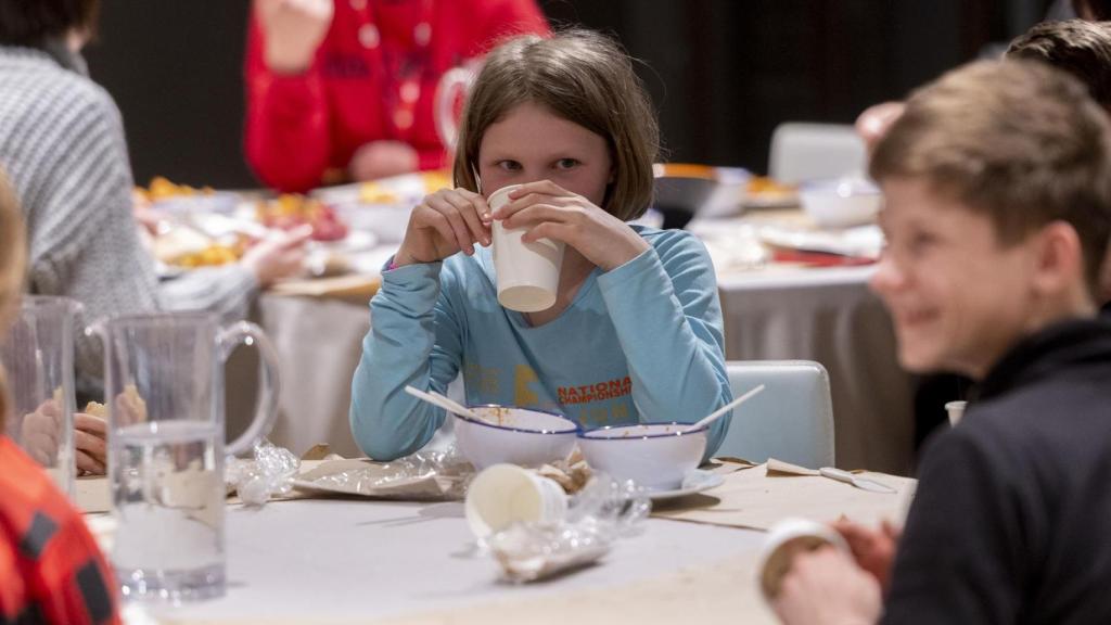 Niña refugiada de Ucrania.