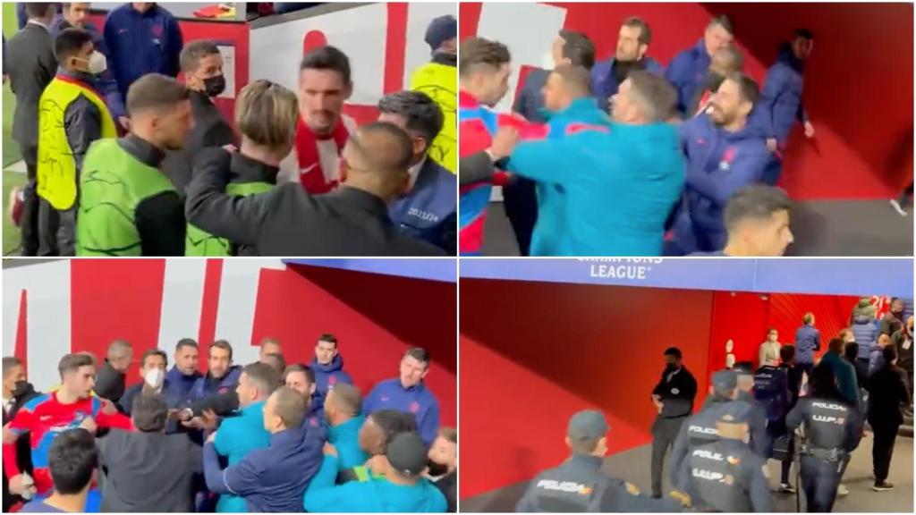 La pelea entre Atlético de Madrid y Manchester City en el túnel de vestuarios