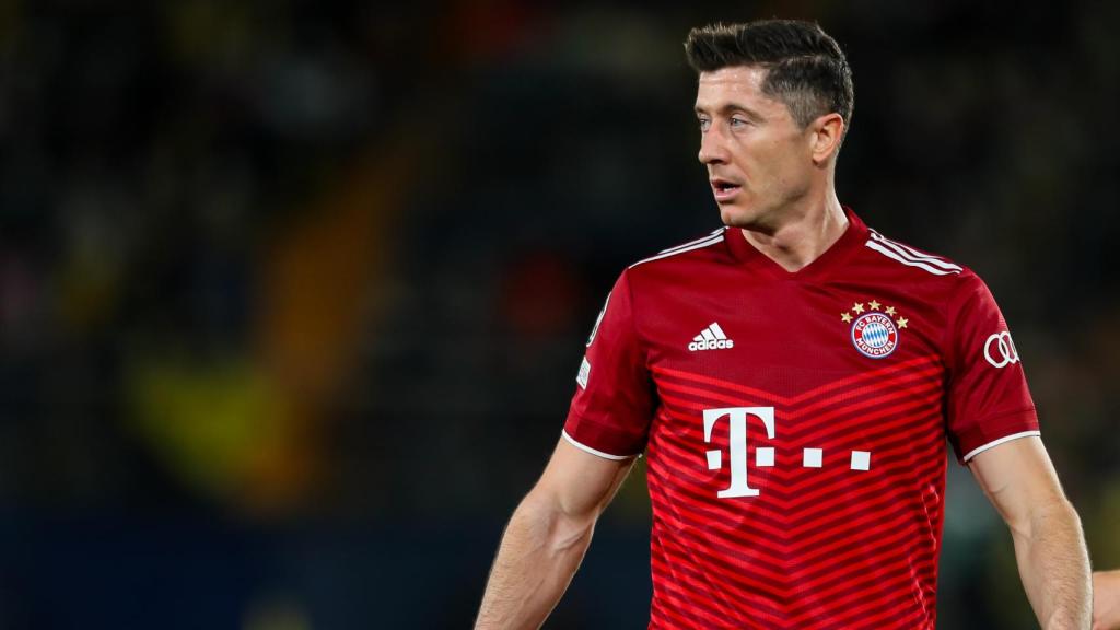 Robert Lewandowski durante un partido con el Bayern de Múnich