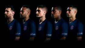 Messi, Neymar, Verratti, Wijnaldum y Achraf en la nueva promoción del PSG y GOAT
