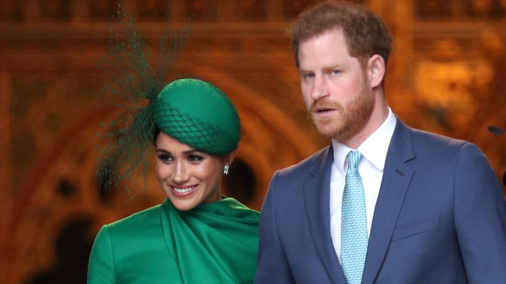 Harry de Inglaterra y Meghan Markle en una imagen tomada el día de Commonwealth en 2020.