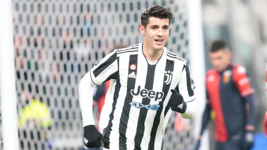 Álvaro Morata, en un partido de la Juventus de Turín de la temporada 2021/2022