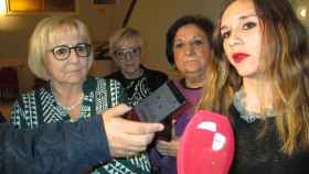 Inmaculada García Rioja, Marian López y Macu Hernández con la secretaria de Memoria Democrática del PSOE de Castilla y León