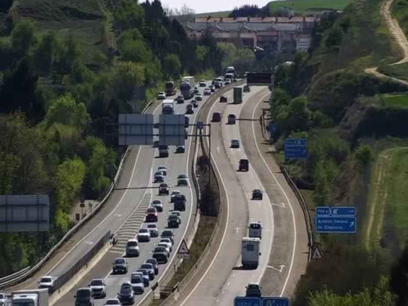 Retenciones en carreteras de Castilla y León.