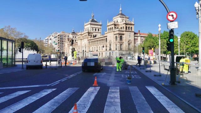 Obras en la calle Miguel Íscar