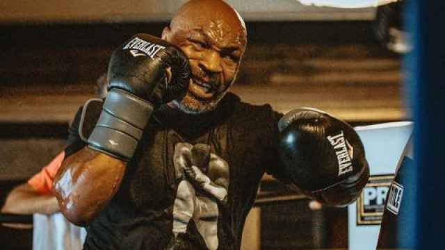 El boxeador Mike Tyson, en un entrenamiento. Foto: Instagram (@miketyson)