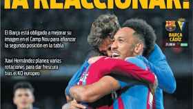 La portada del periódico Sport (lunes, 18 de abril del 2022): A reaccionar