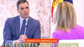 El presidente del Gobierno, Pedro Sánchez, entrevistado por Antena 3 en Moncloa.
