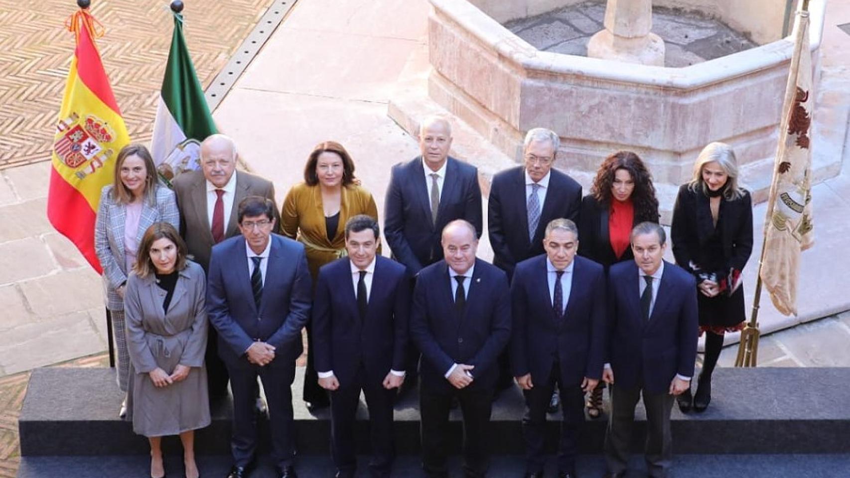Foto del primer Consejo de Gobierno el 26 de enero de 2019 en Antequera.