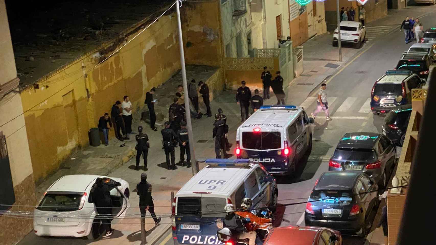 Imagen de uno de los controles de la Policía Nacional en Ceuta