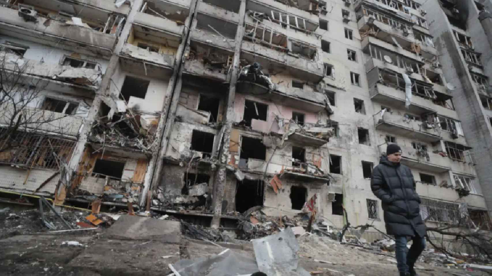 Bombardeo en Ucrania.