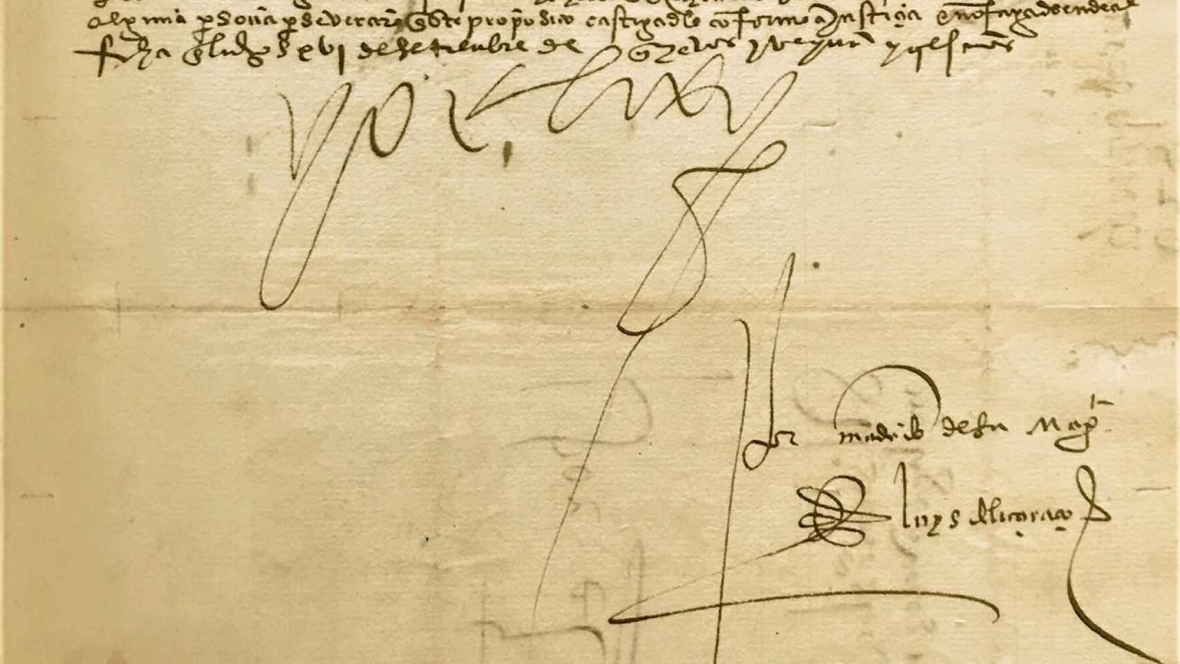 Documento original del siglo XVI.