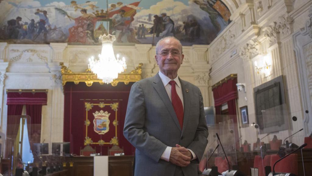 Francisco de la Torre, en el Salón de Plenos del Ayuntamiento de Málaga.