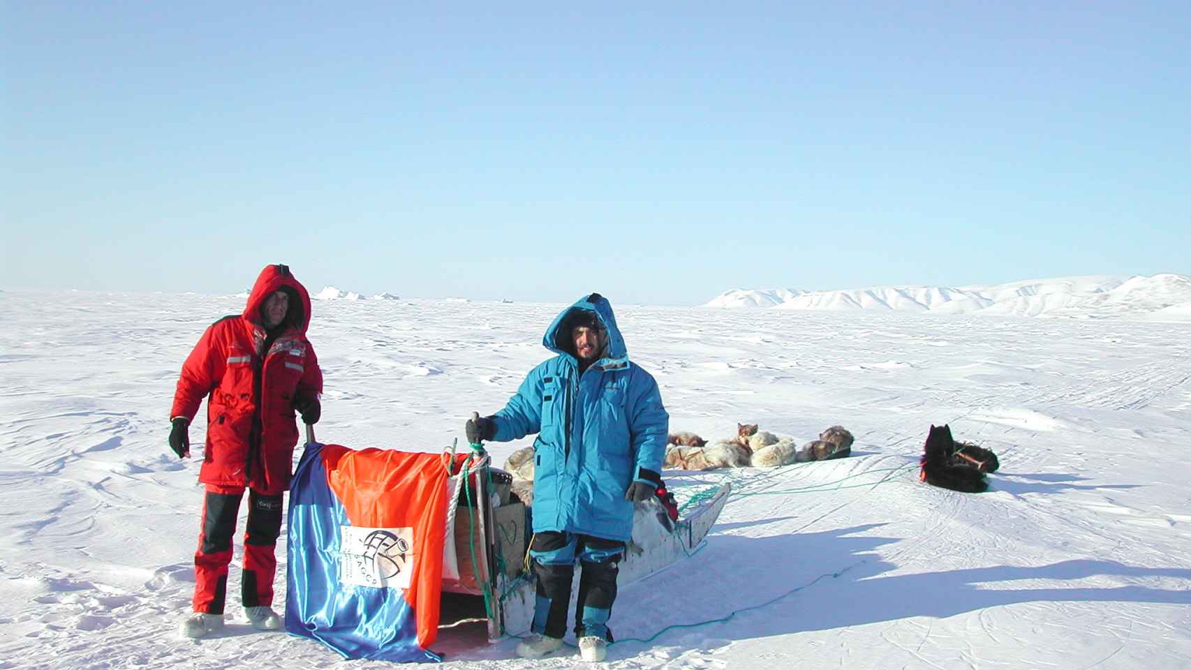 Manuel José Carpintero recorriendo el Ártico en Trineo.