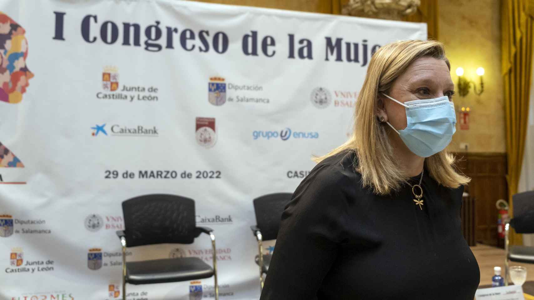 La consejera de Familia a Igualdad de Oportunidades, Isabel Blanco, participa en un congreso sobre igualdad en Salamanca.