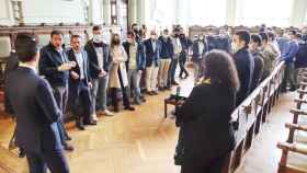El alcalde de Valladolid ha acogido a los nuevos trabajadores en el Salón de Recepciones del Ayuntamiento