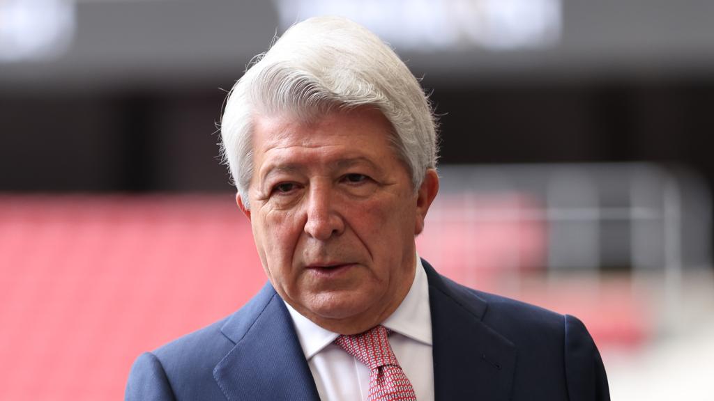 Enrique Cerezo en el Wanda Metropolitano