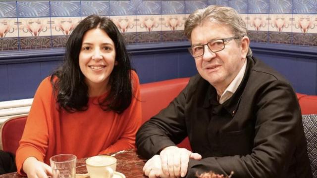 Idoia Villanueva, eurodiputada y responsable de internacional de Podemos, en una imagen reciente con Mélenchon.