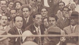 En mitad de la imagen la inconfundible cara de sieso de Buster Keaton en La Malagueta.