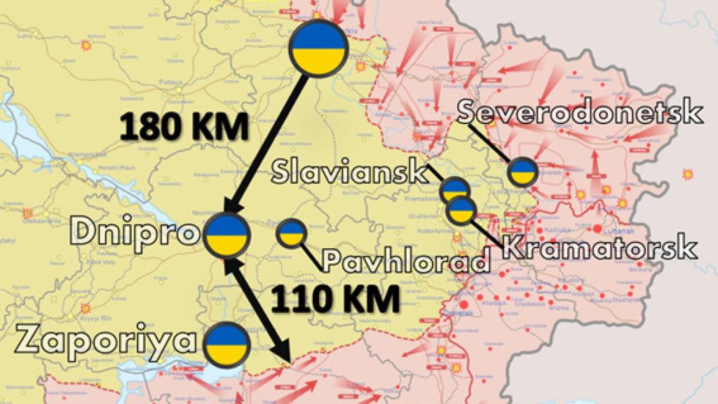 Plan de ofensiva ambiciosa en Donbás, con objetivo final en Dnipro.