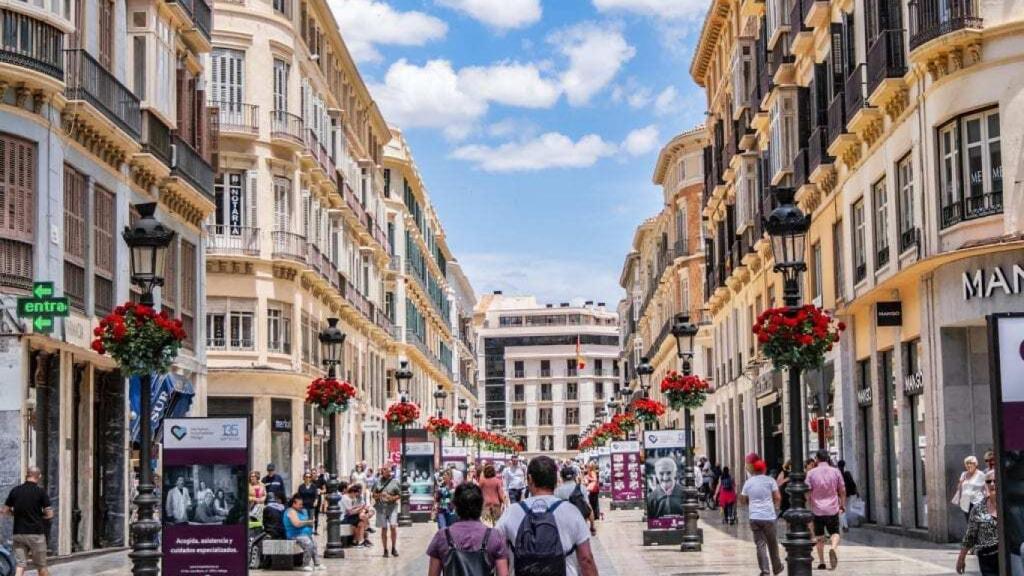 La calle Marqués de Larios, en Málaga.