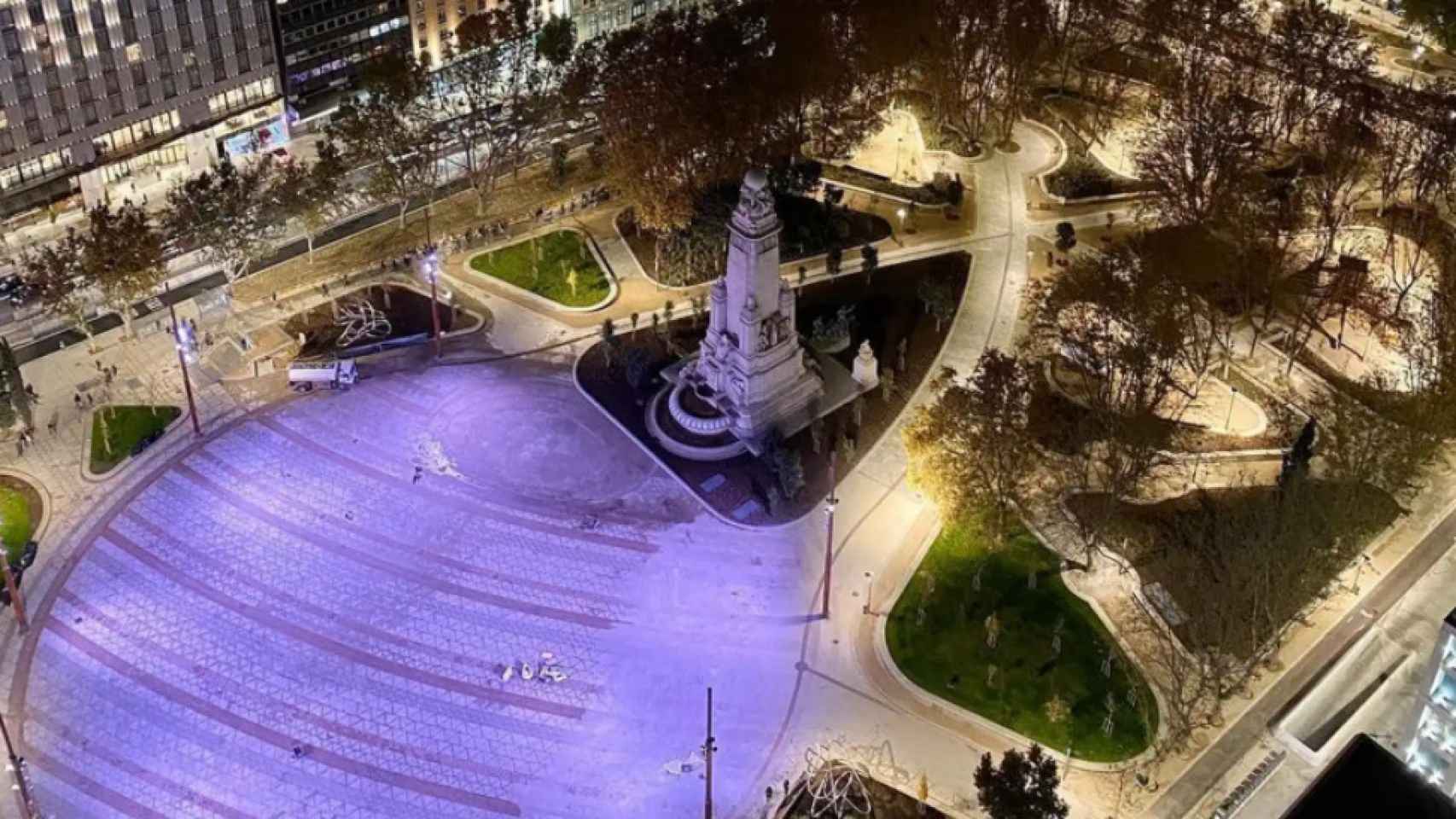 La Plaza de España de Madrid, recientemente reformada.