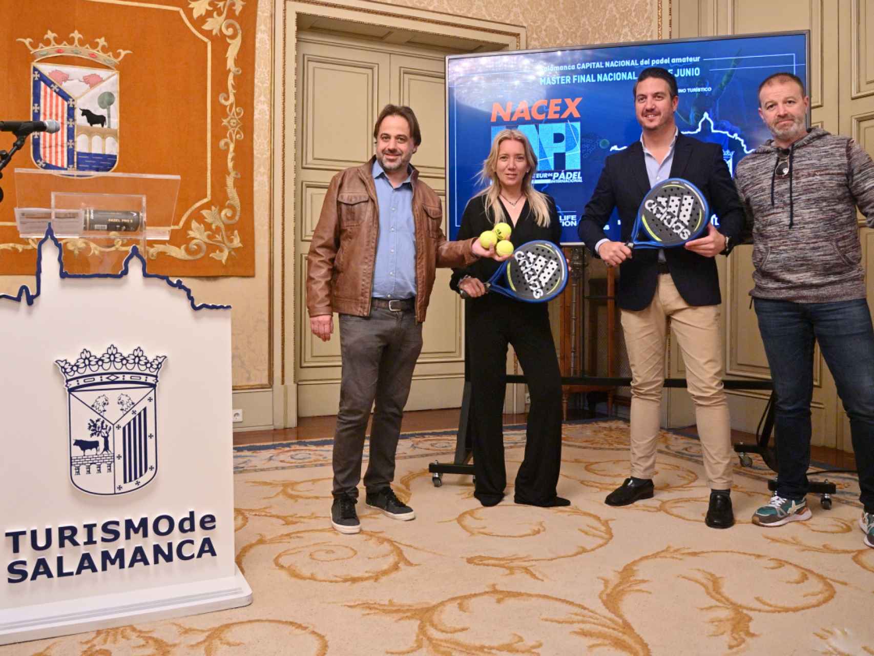Presentación en el Ayuntamiento de Salamanca de la fase final del Nacional de pádel amateur