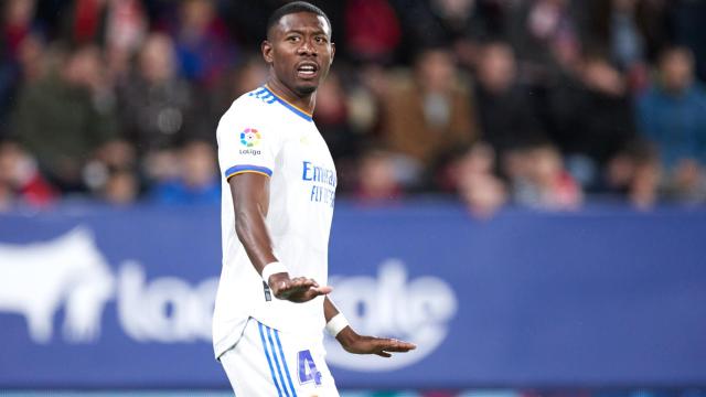 David Alaba durante el Osasuna - Real Madrid