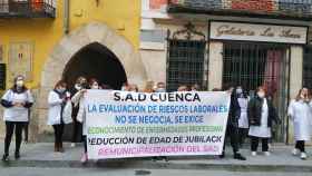 Protesta de las trabajadoras del Servicio de Ayuda a Domicilio de Cuenca.