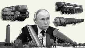 Montaje de Vladímir Putin con parte de su balística más potente.