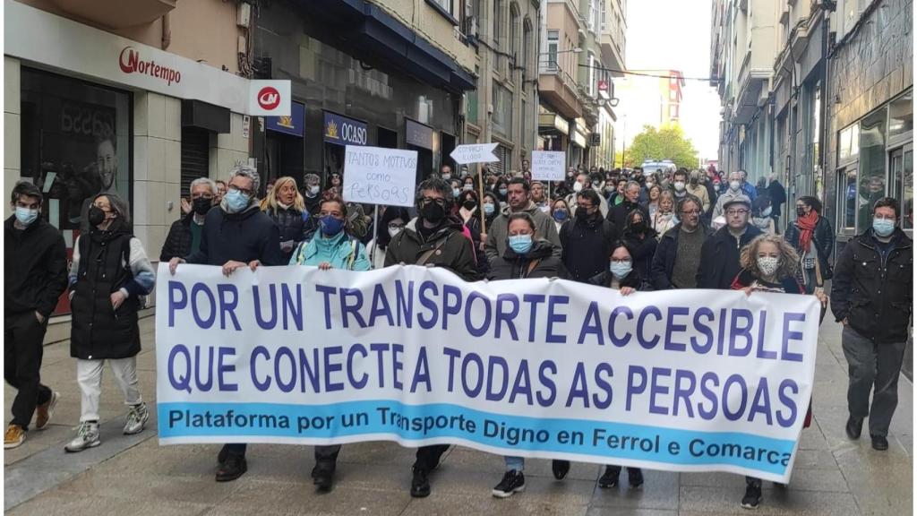 Movilización usuarios del transporte público.