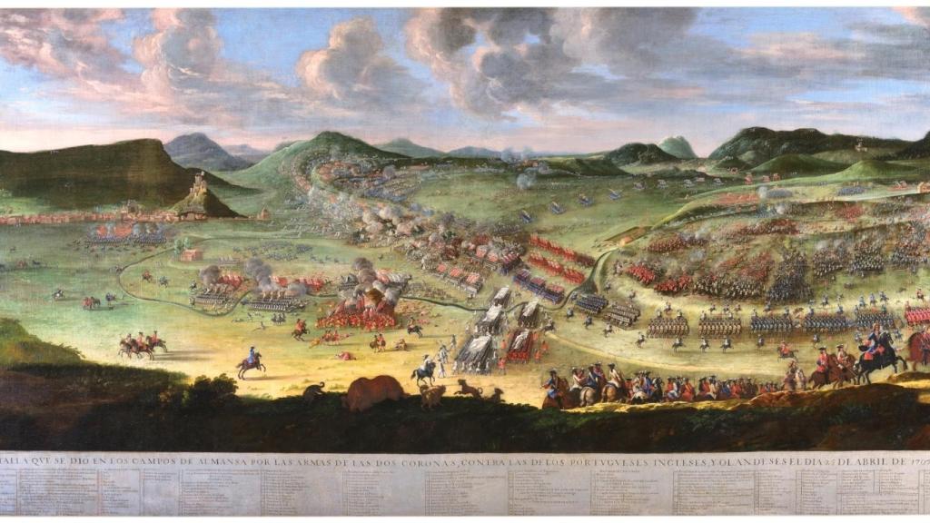 La Batalla de Almansa, óleo de Buonaventura Ligli.