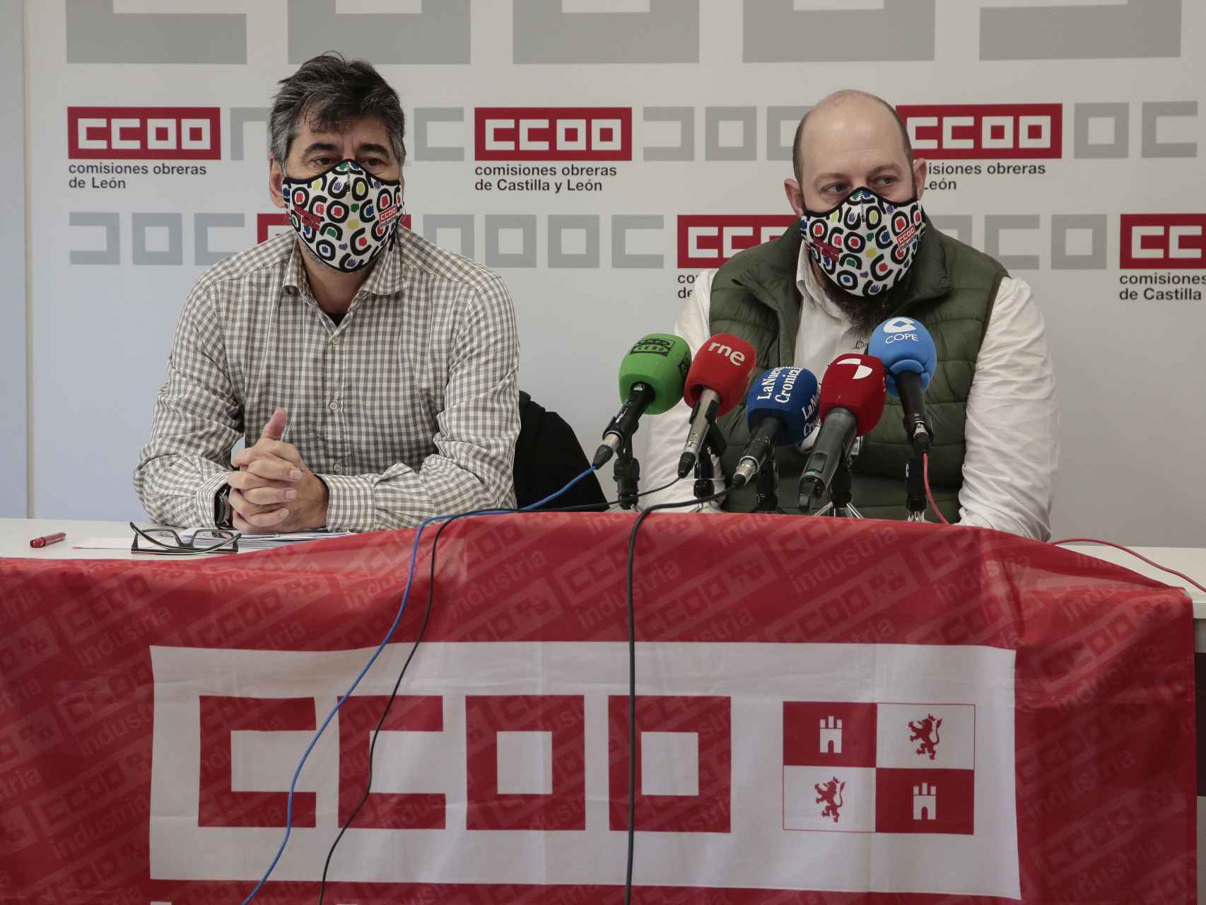 Imagen de archivo de una rueda de prensa de CCOO en Castilla y León. / ICAL