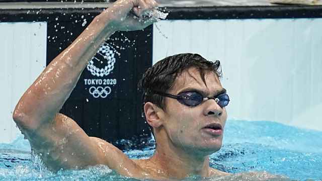 El nadador ruso Evgeny Rylov tras una prueba