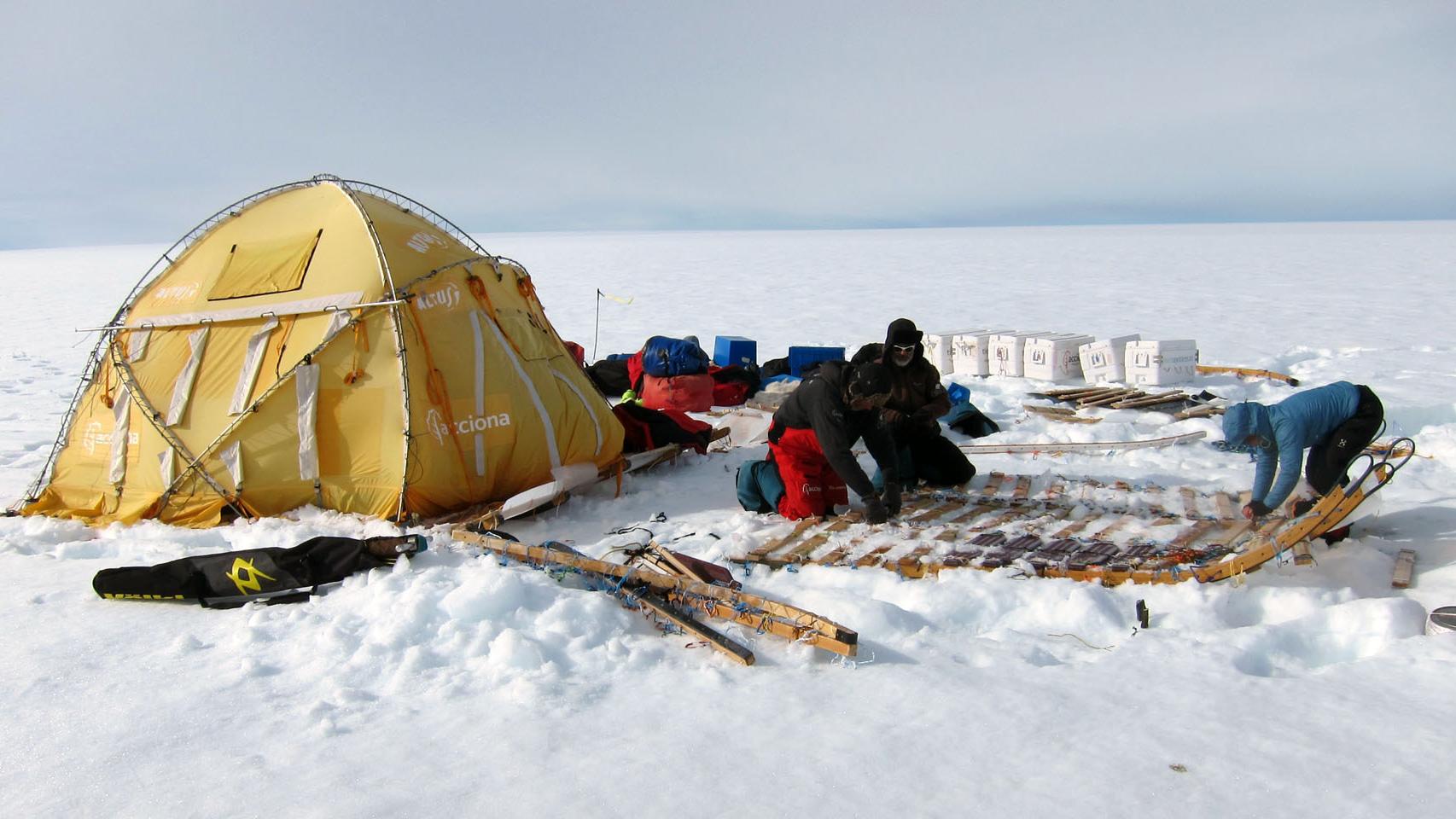 Trineo de viento similar al que se utilizará en la expedición OS ARCTIC 2022.