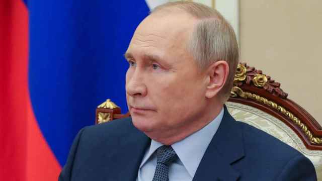 El presidente ruso, Vladimir Putin, durante una conferencia con el Consejo de Seguridad de Rusia en el Kremlin