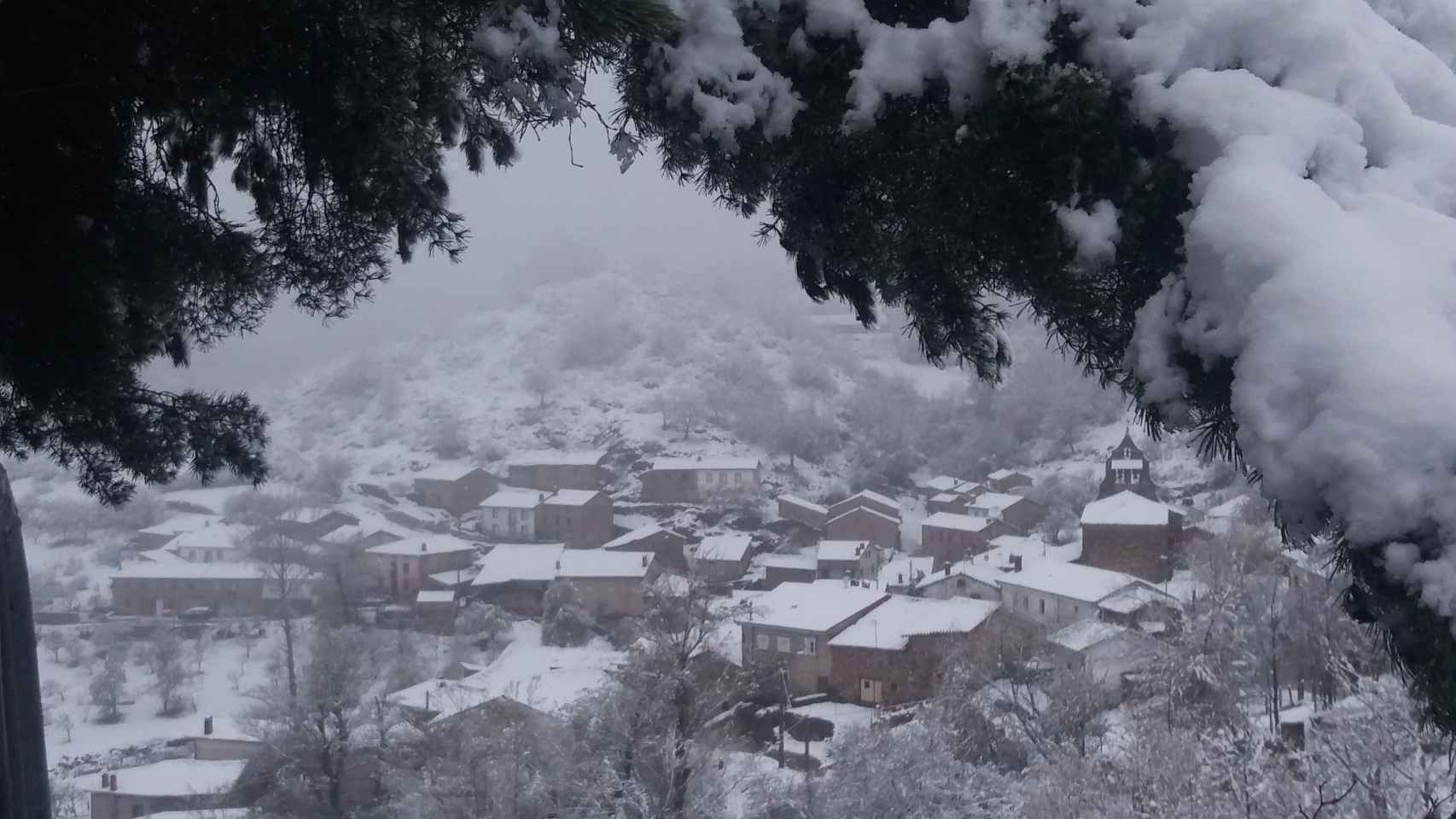 El municipio cubierto por la nieve