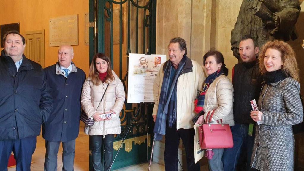 Inauguración de la Feria del Libro de Salamanca, con los familiares de Aníbal Núñez