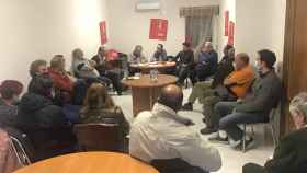 Reunión de los socialistas realizada en el Ayuntamiento de Saldeana