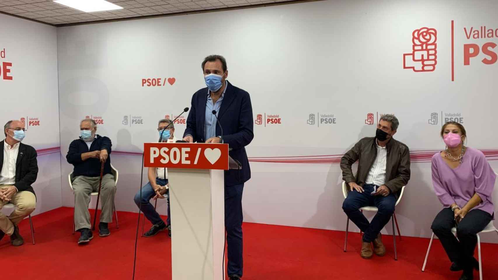 Oscar Puente en una convocatoria del PSOE Valladolid