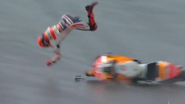 Caída de Marc Márquez en el GP de Portugal