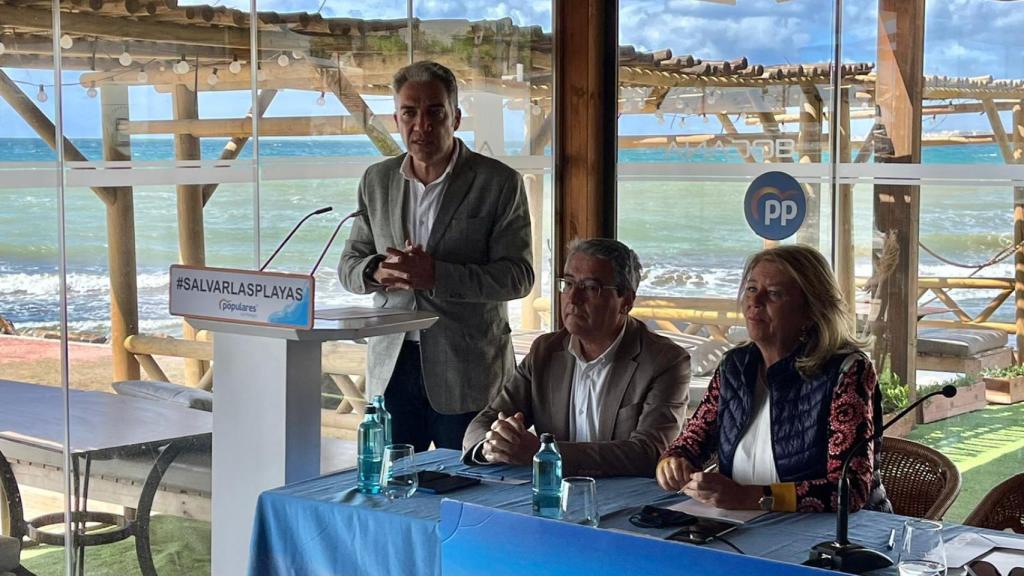 Elías Bendodo, coordinador general del PP, en un acto este sábado en Marbella.