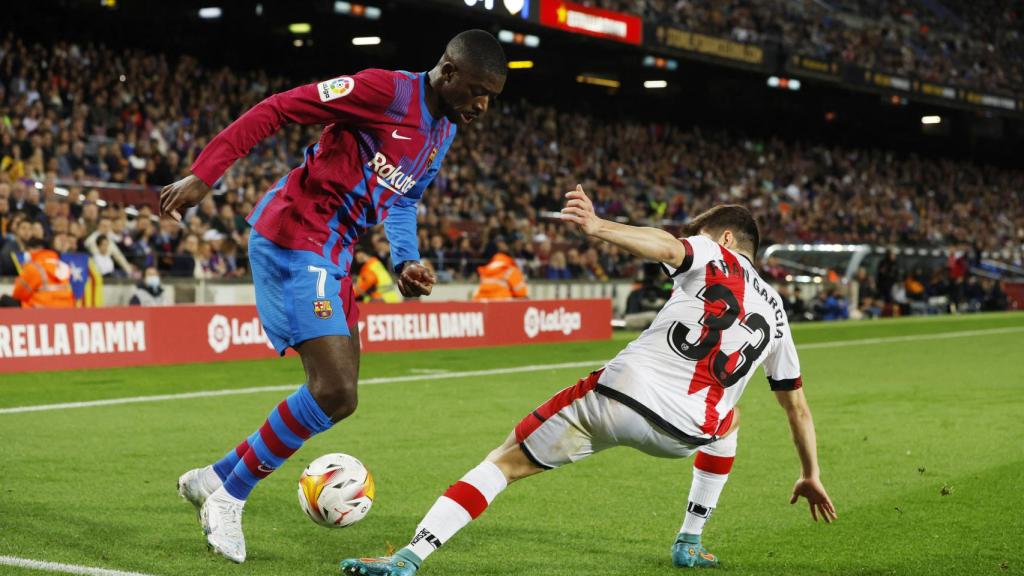 Ousmane Dembélé intentando regatear