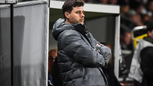 Mauricio Pochettino, durante un partido del PSG.
